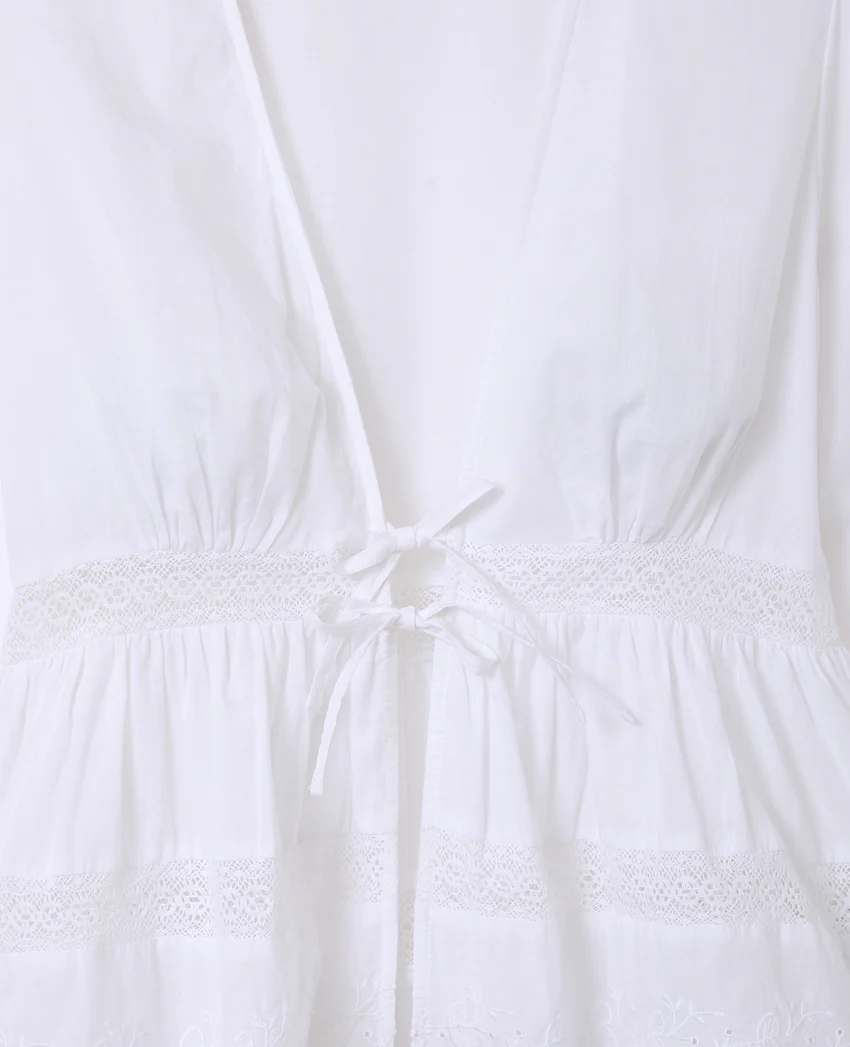 Pimkie Blouse avec dentelle et nouettes