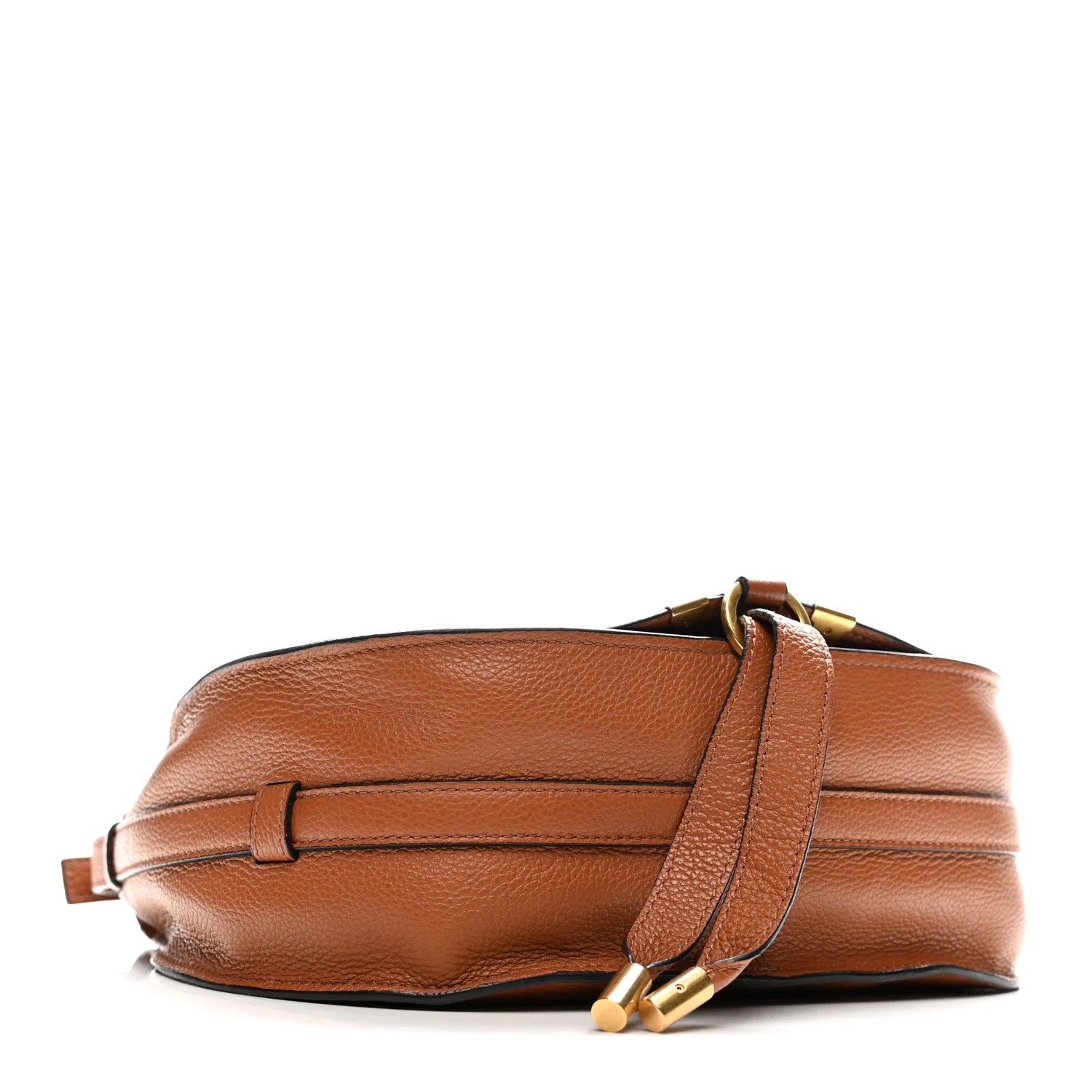 Calfskin Medium Marcie Round Crossbody Bag Tan - Top Club