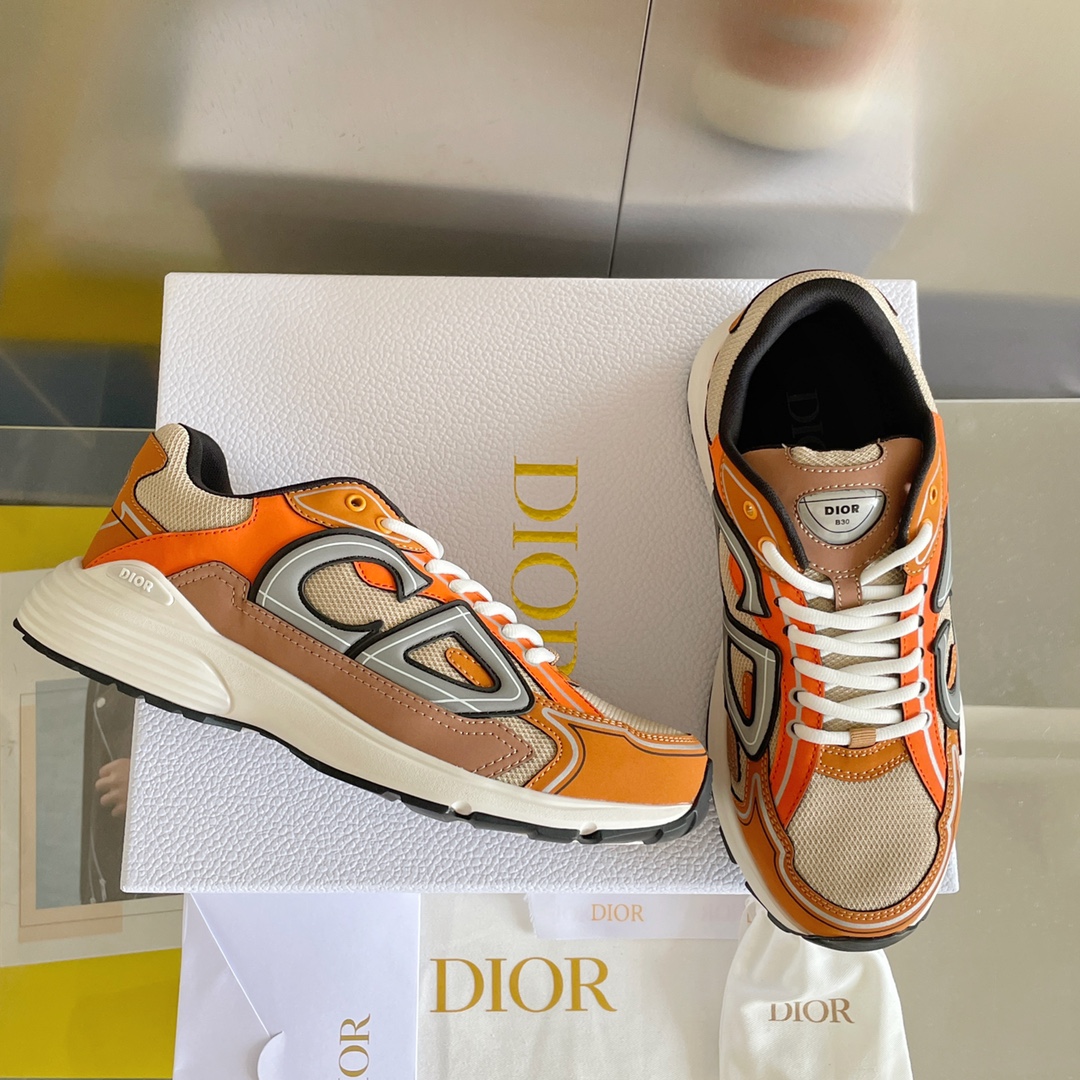 Dior B30 Dad Sneakers Orange (AAA High Quality Version) - Sneaker Replica Workshop