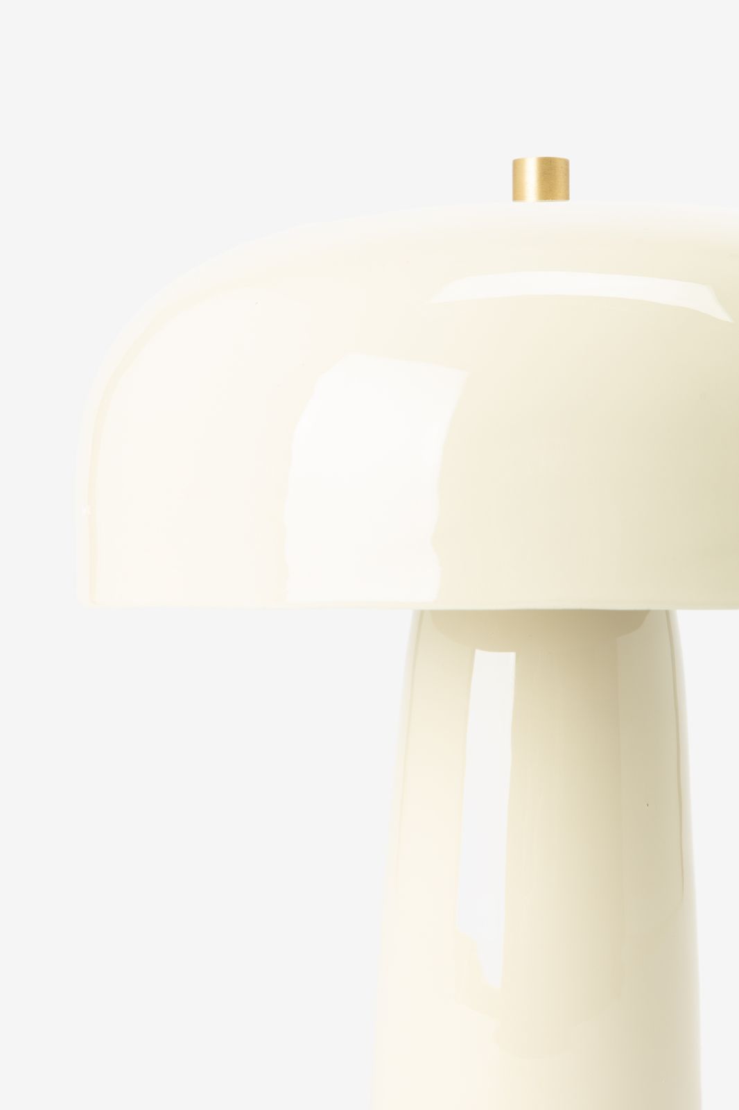 Cr&egrave;mekleurige cupola tafellamp