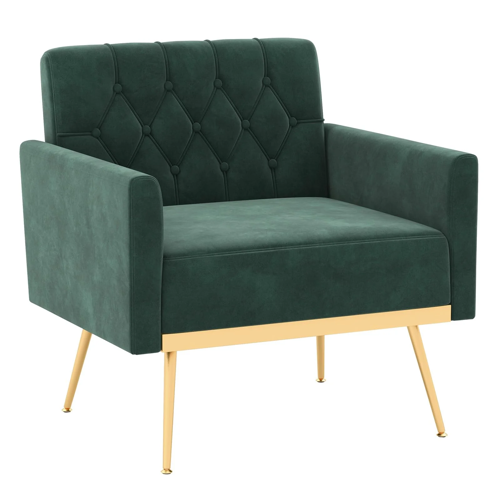 BEFOUNDLOVELY Velvet Accent Chairs Set of 1/2 Modern Tufted Arm Chair