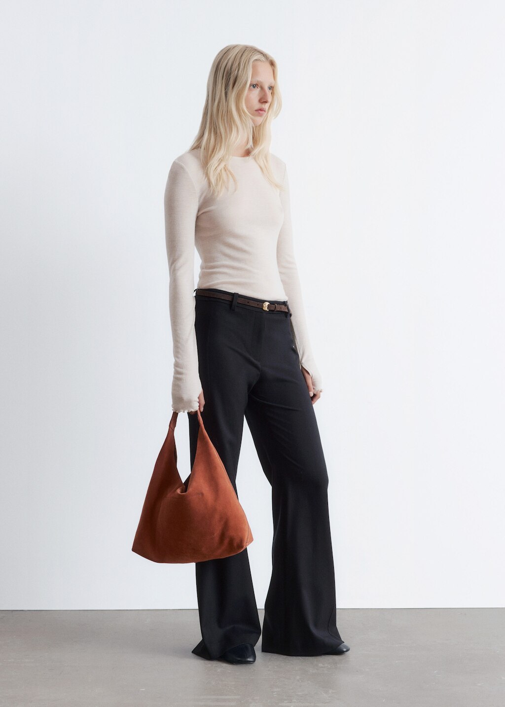 & Other Stories FLARED WOOL TROUSERS