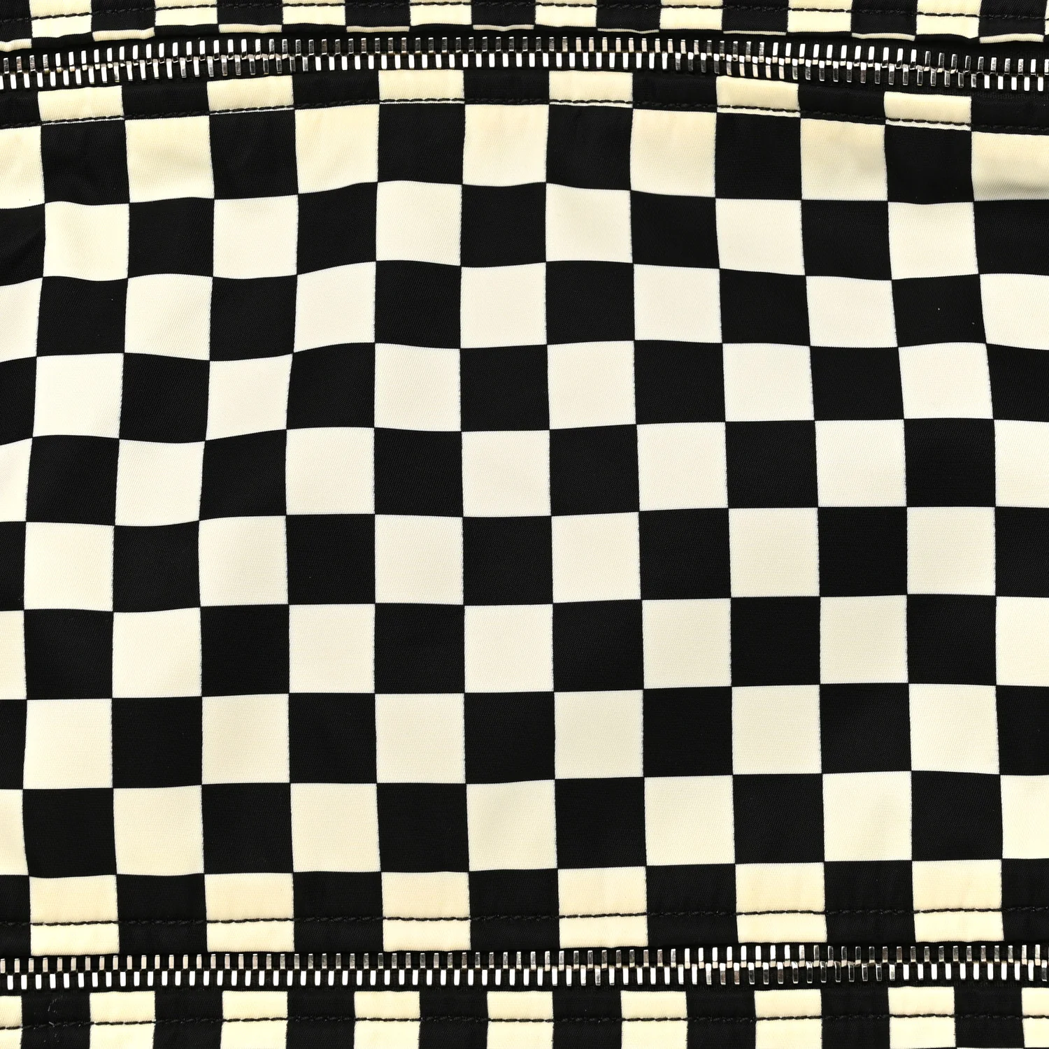 Nylon Checker Print Large Pandora Black White - Top Club