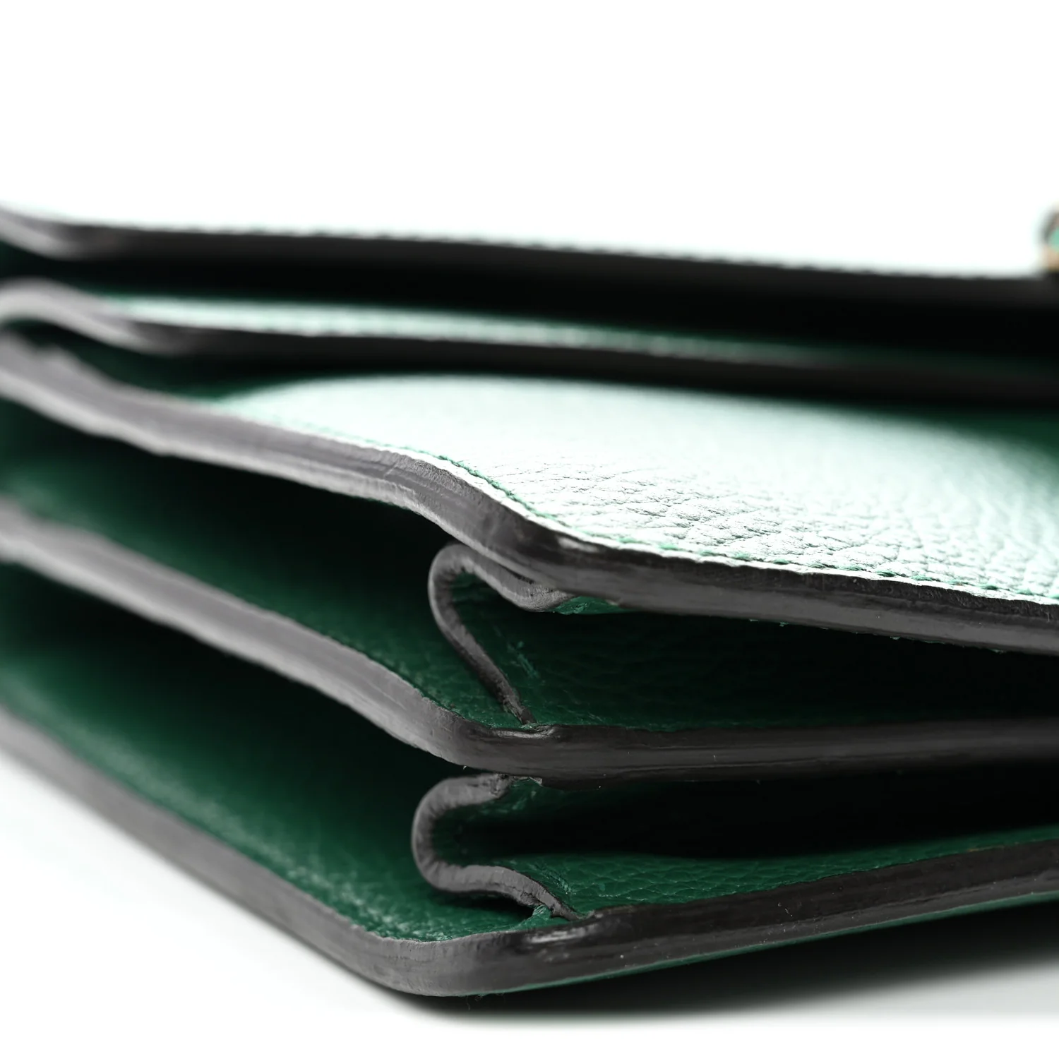 Pebbled Calfskin Small Dionysus Shoulder Bag Emerald - Top Club