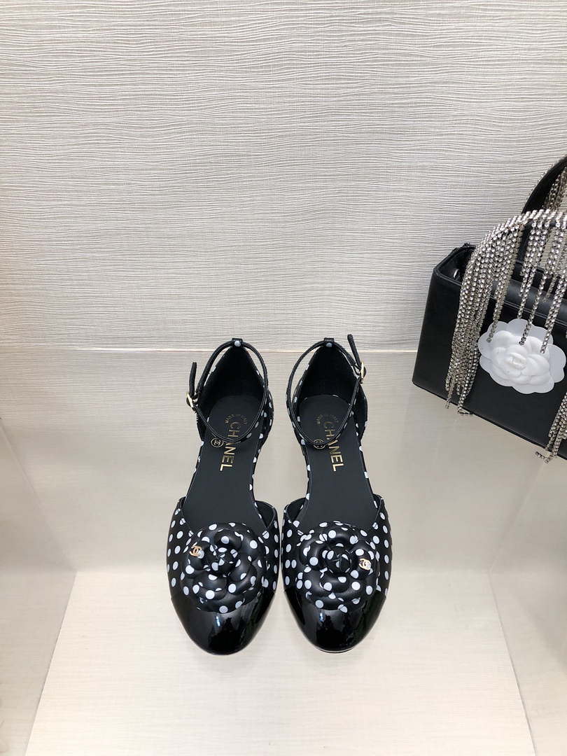 Chanel Women's G31318 Camellia shoes Lambskin Sandals Shoes CC91005 - Sneaker Replica Workshop
