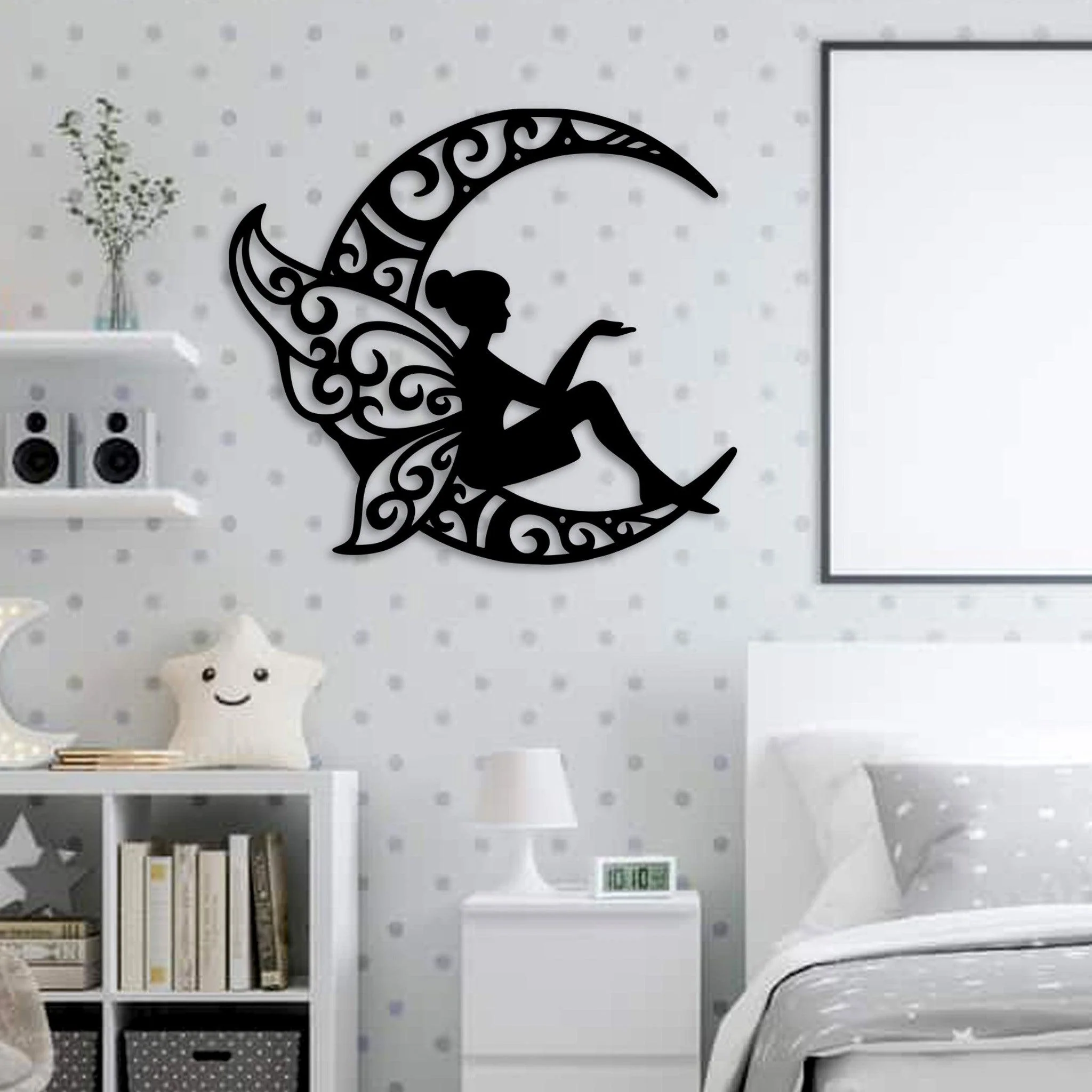 Fairy Moon Metal Wall Art - Alvarez Pro Painting LLC