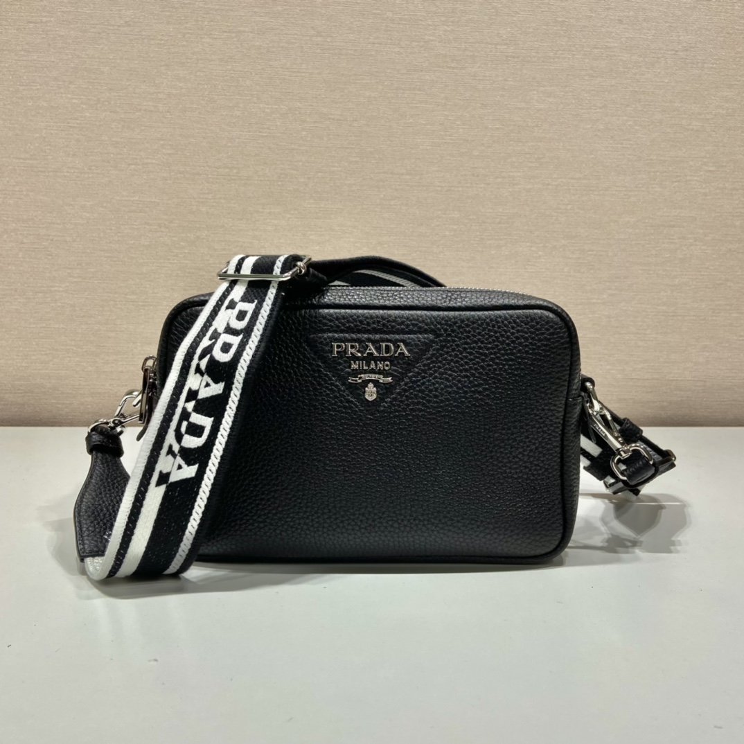 Pra Bag With Shoulder Strap Black For Women, Women's Bags 8.6in/22cm 1BH082_2DKV_F0002_V_3OM - Top Club