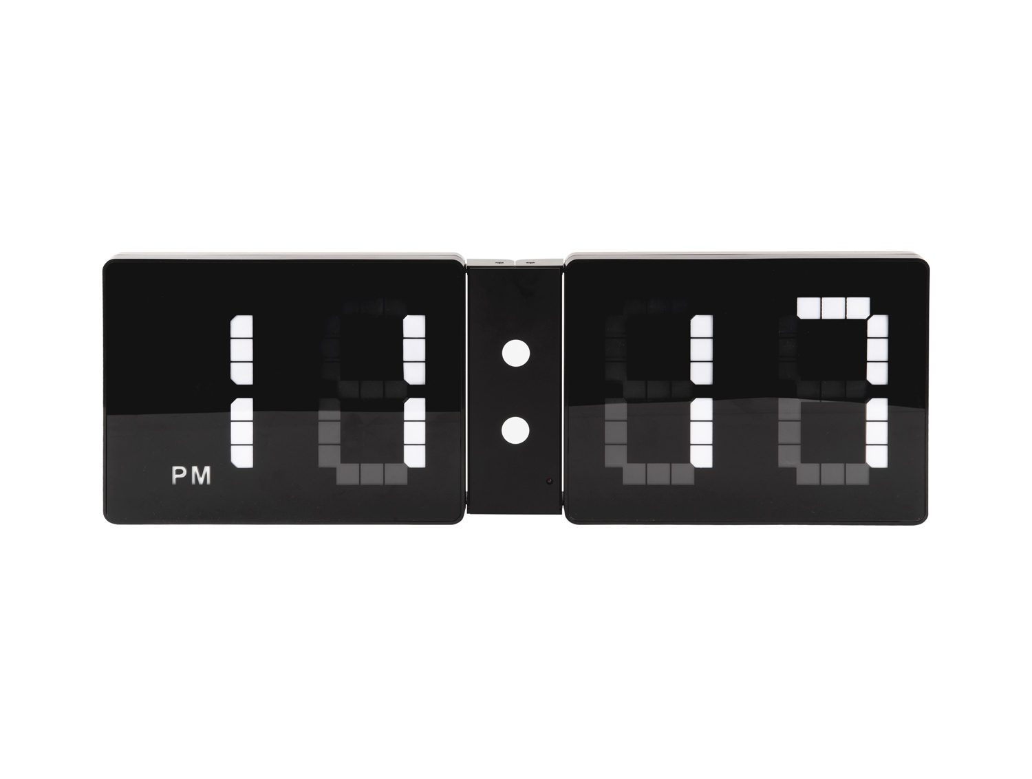 Wall clock LED Look flip black