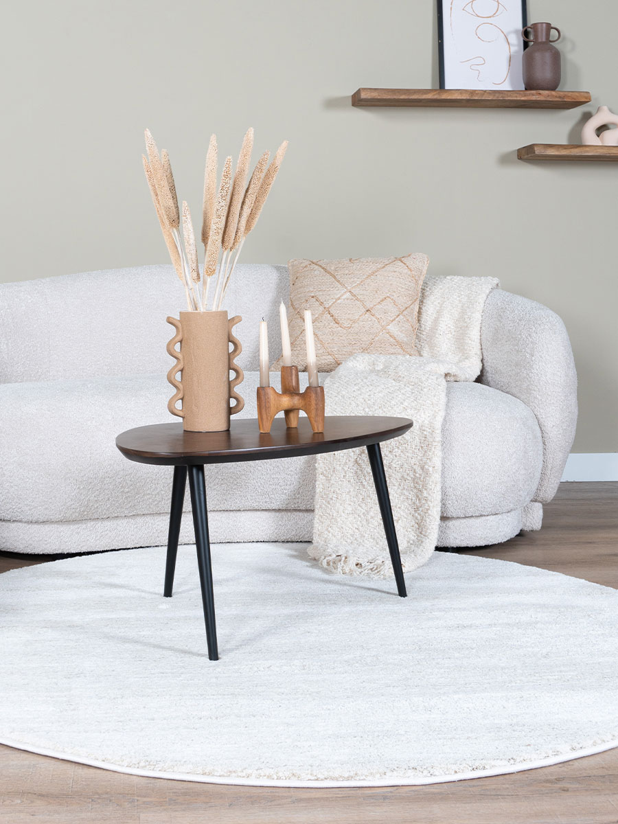 Vloerkleed Nina Creme - Rond ø280 cm