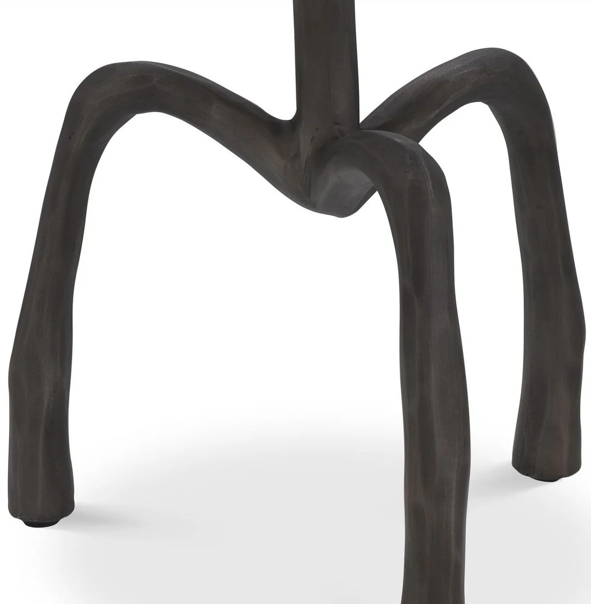 Luxury side table bronze color Ø 27.5 x H. 48 cm - Round metal table in wood look - Living room furniture - Luxury furniture
