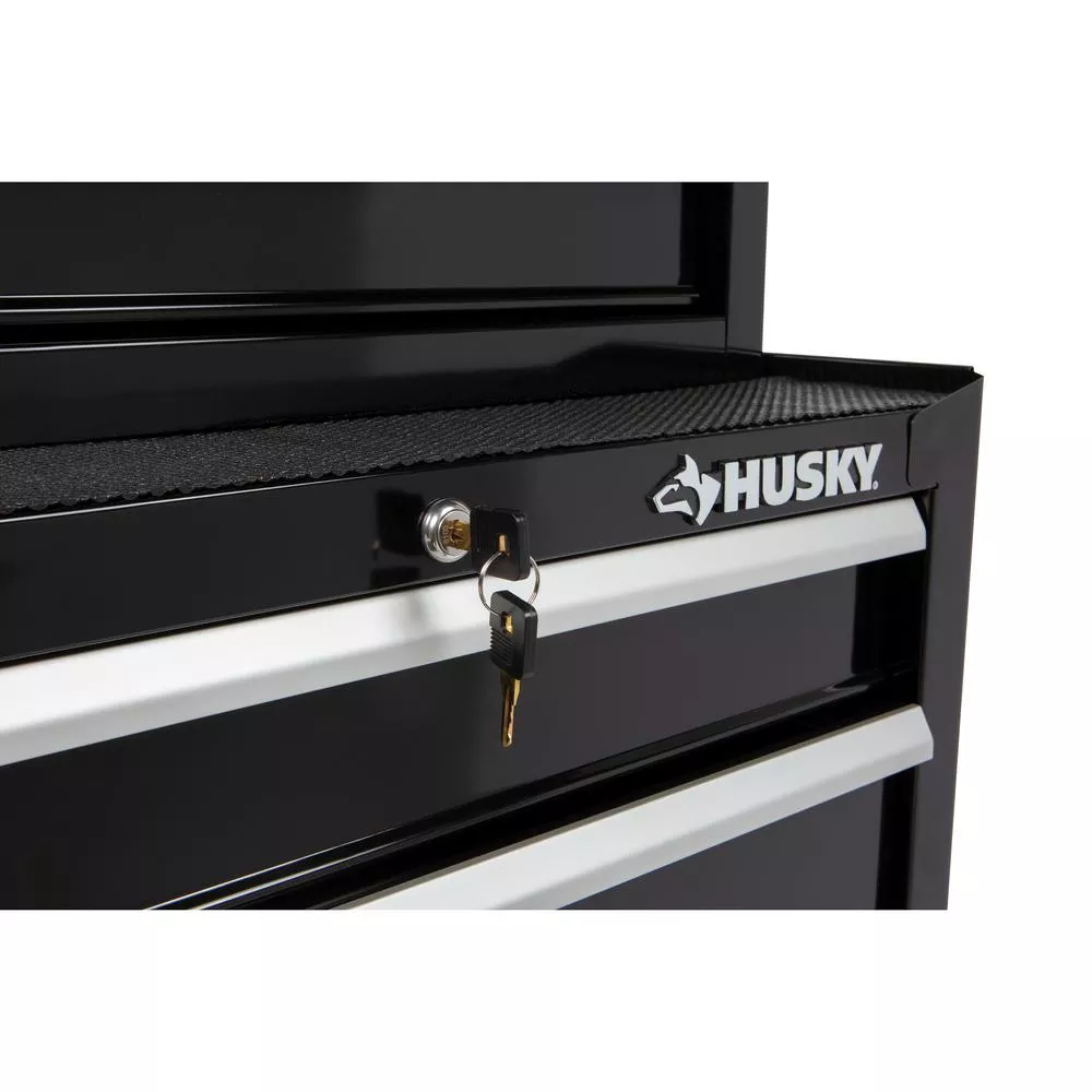 26 IN. W 4-DRAWER ROLLING CABINET TOOL BOX CHEST IN GLOSS BLACK