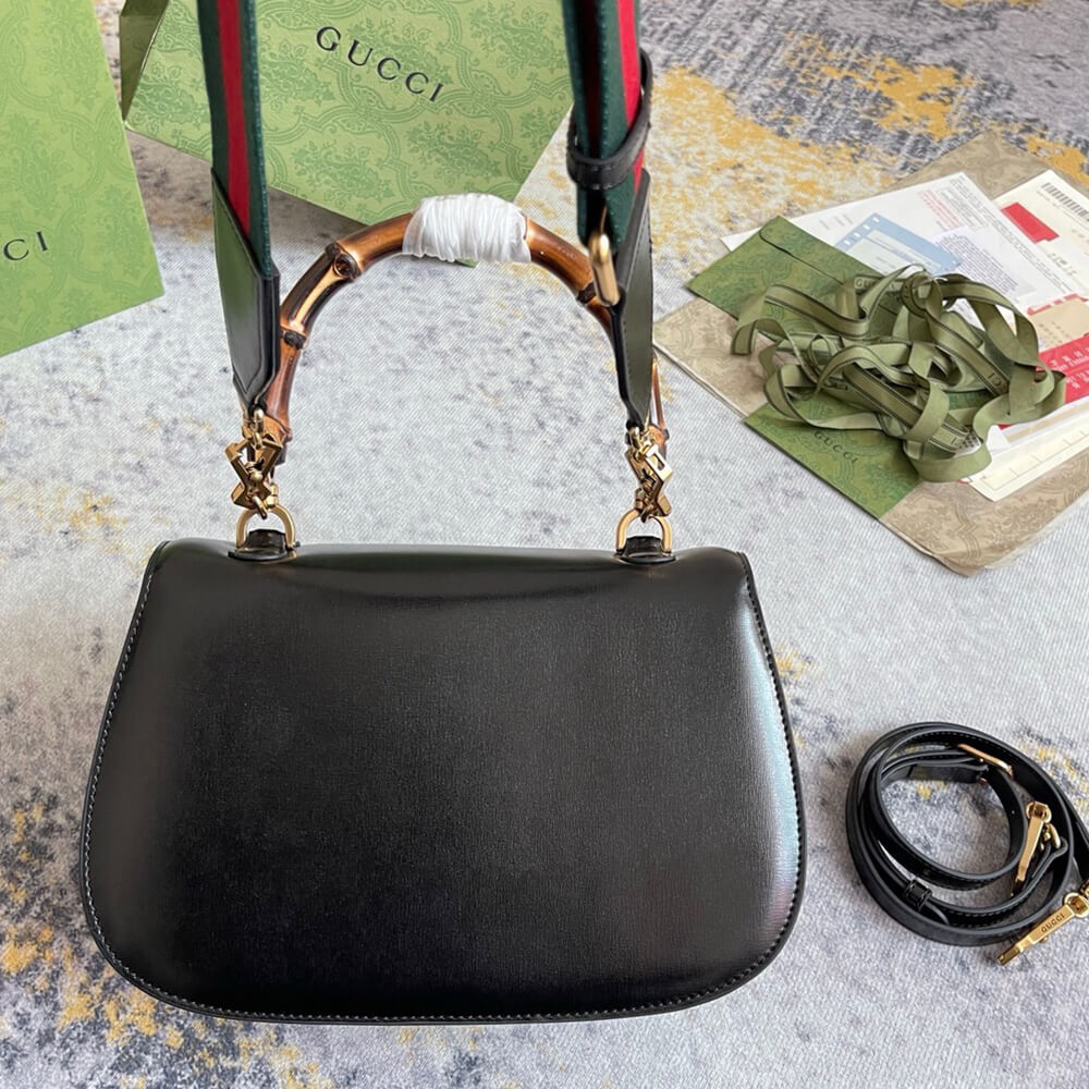 GUCCI BAMBOO 1947 JUMBO GG SMALL TOP HANDLE BAG - Top Club