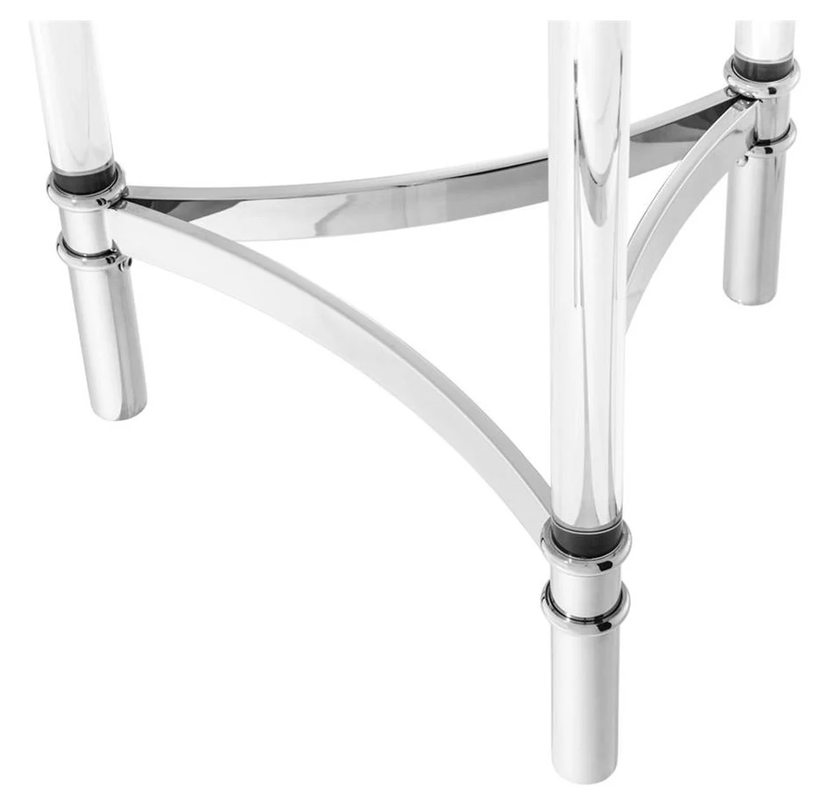Designer side table silver 41 x H. 90.5 cm - luxury side table