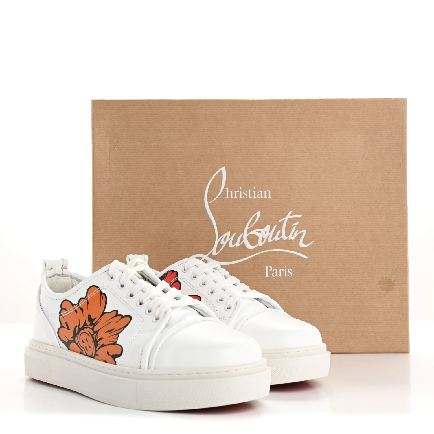 x Shun Sudo Adolon Junior Button Flower Low Top Mens Sneaker 40.5 White Multicolor - Top Club