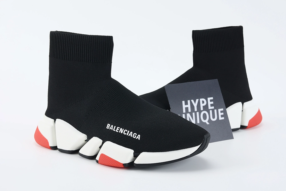 Balenciaga Wmns Speed 2.0 Sneaker  Black Red - Sneaker Replica Workshop