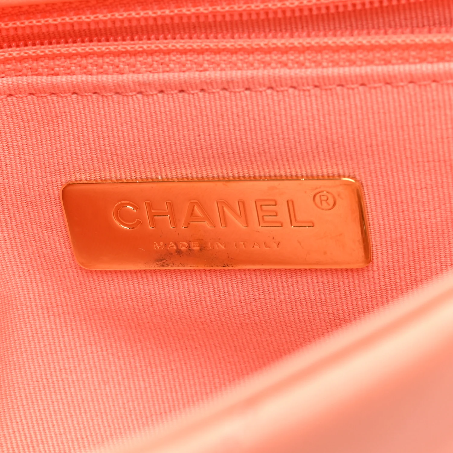 Lambskin Quilted Medium Chanel 19 Flap Light Orange - Top Club
