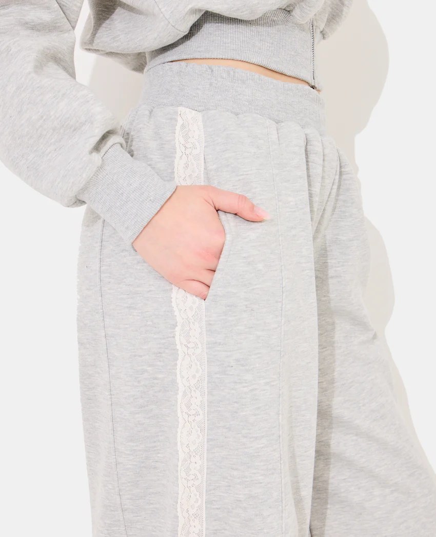 Pimkie Pantalon molleton barrel avec dentelle