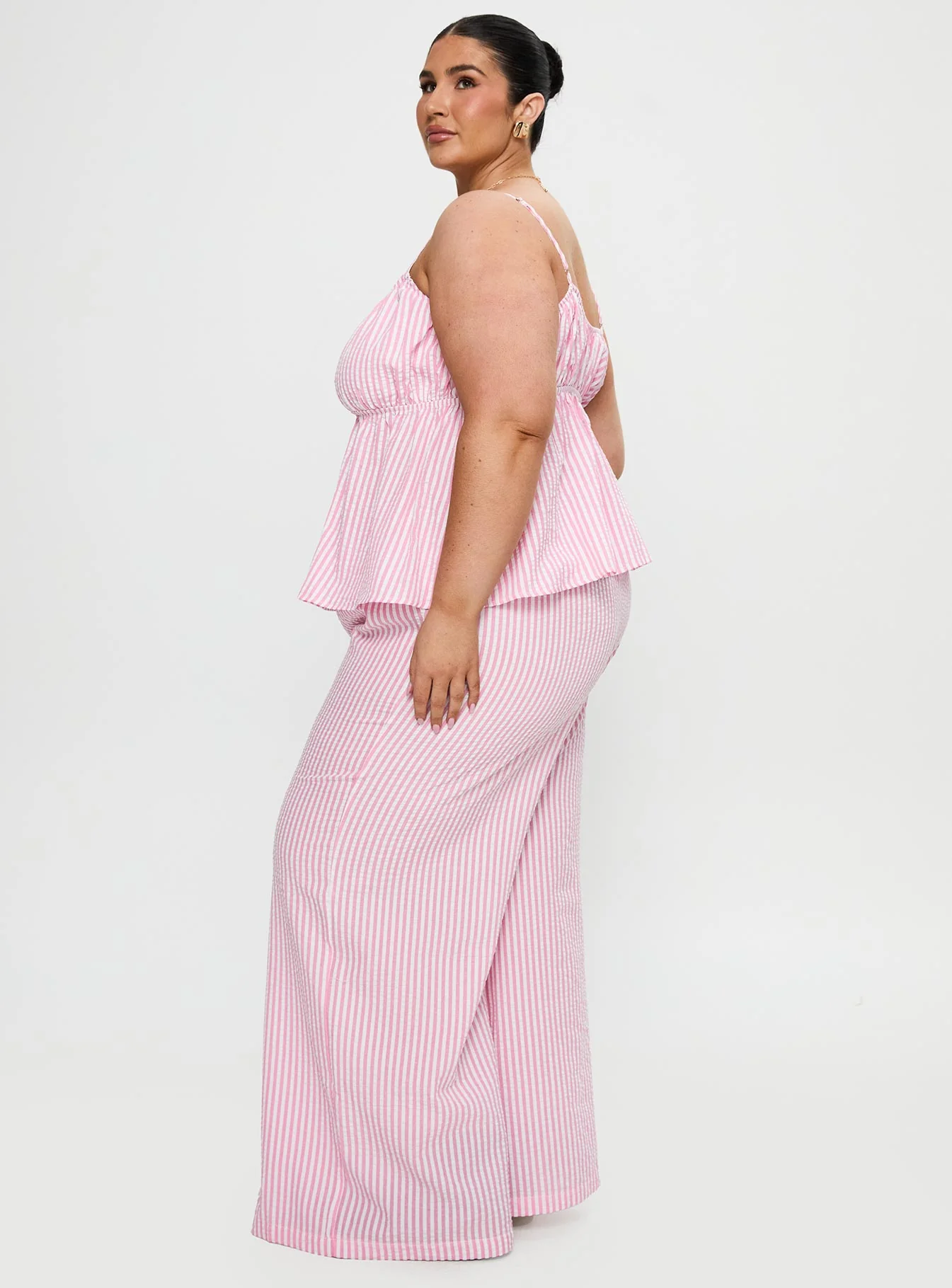 Cassini Set Pink Stripe Curve