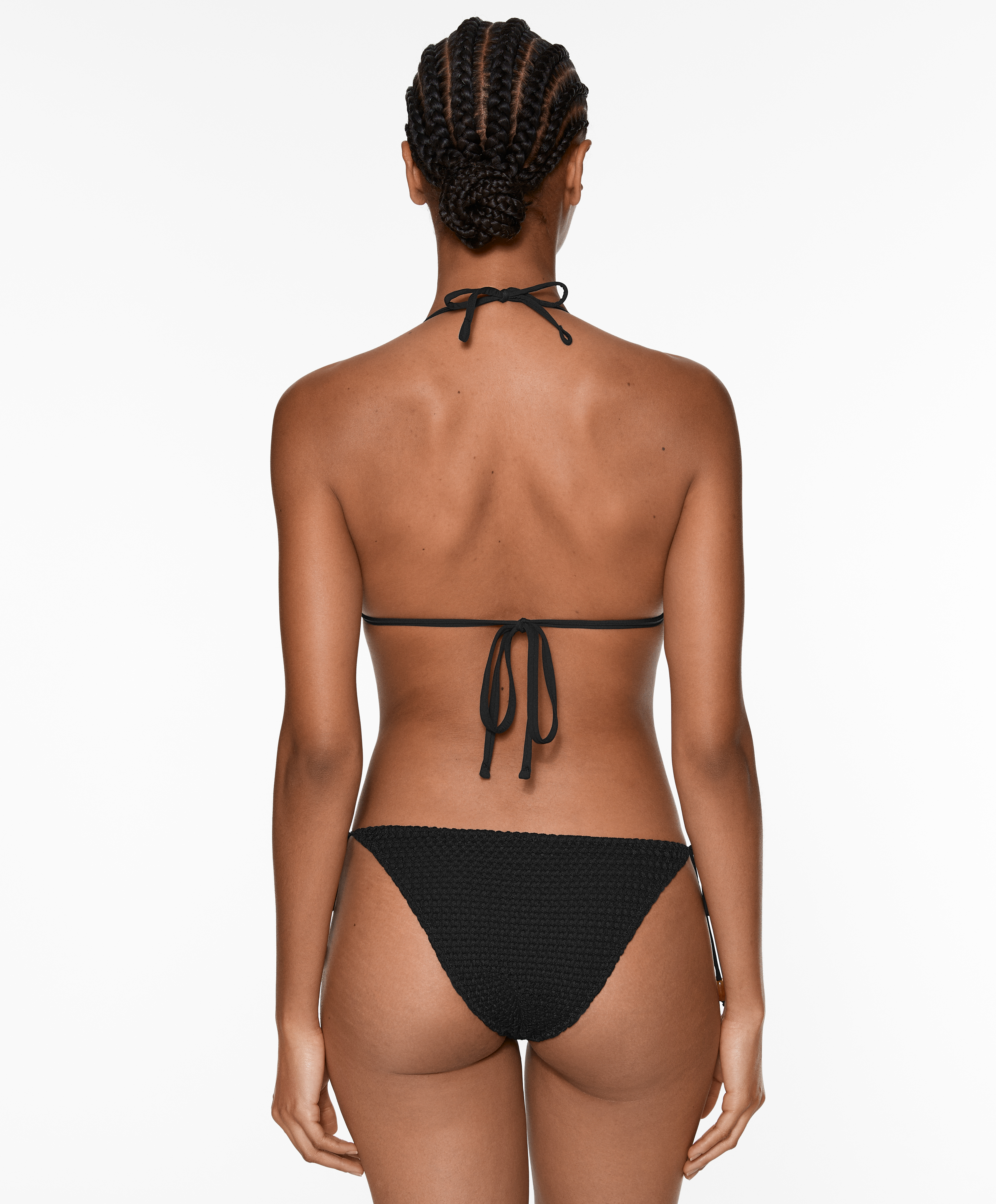 OYSHO Medium-coverage crochet bikini briefs with ties