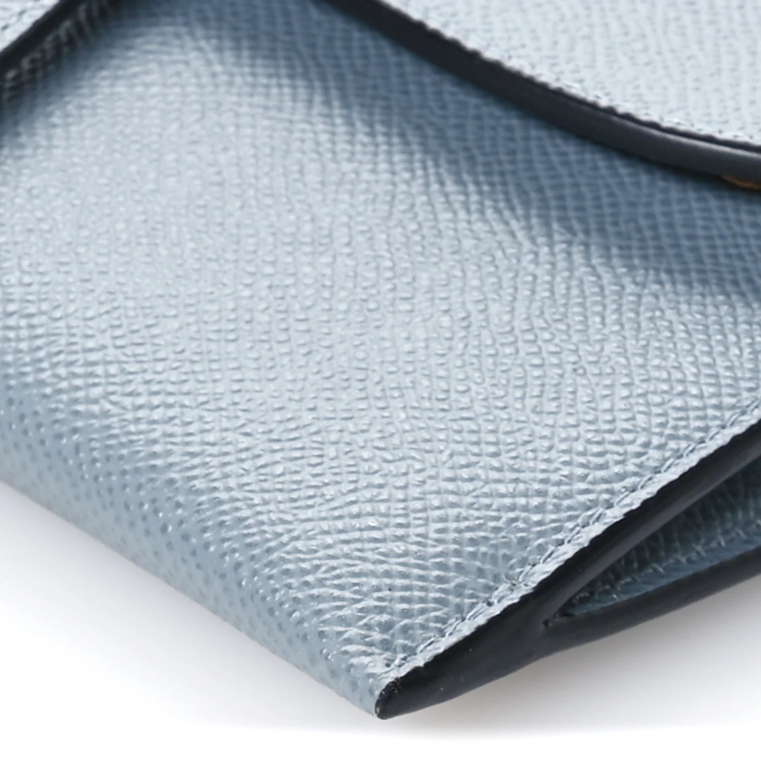 Grained Calfskin Saddle Chain Pouch Cloud Blue - Top Club