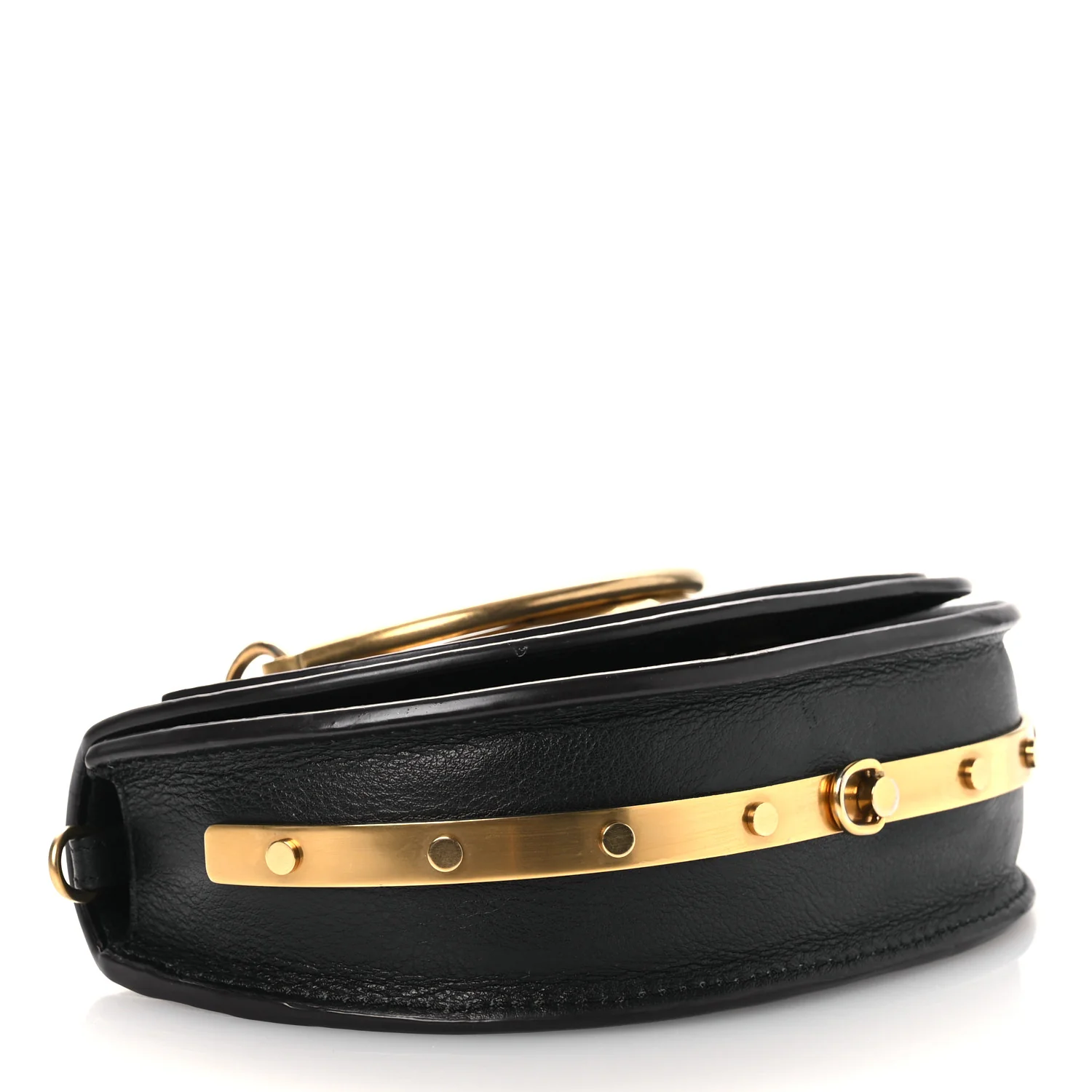 Calfskin Small Nile Bracelet Minaudiere Bag Black - Top Club