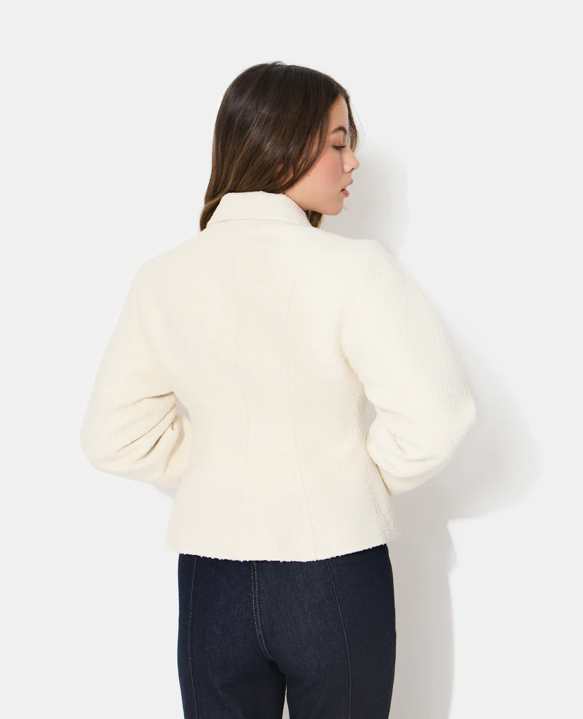 Pimkie Veste cintrée en tweed avec boutons bijoux
