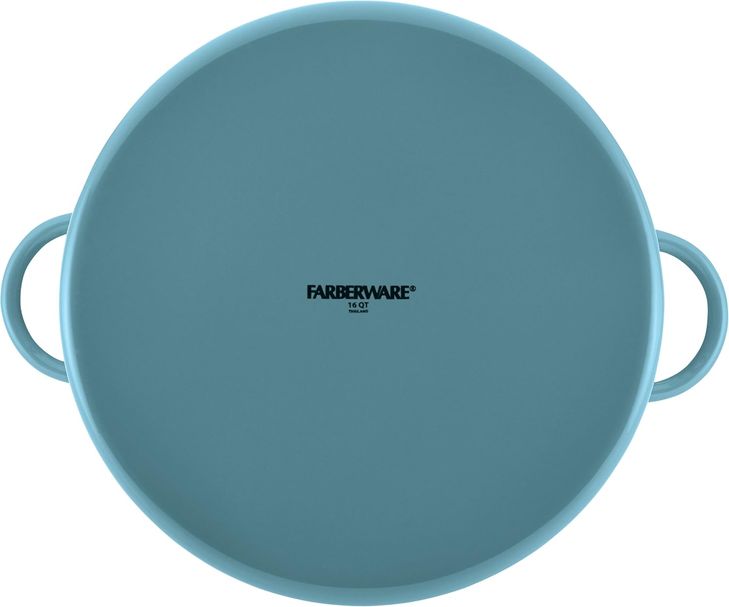 Farberware Enamel on Steel Stock Pot/Stockpot with Lid - 16 Quart, Aqua Blue