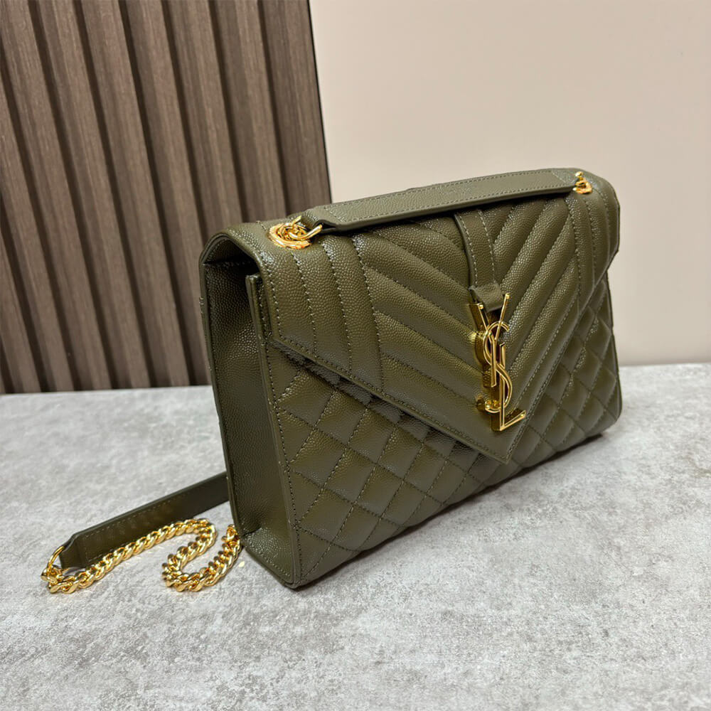YSL envelope medium in grained leather - Top Club