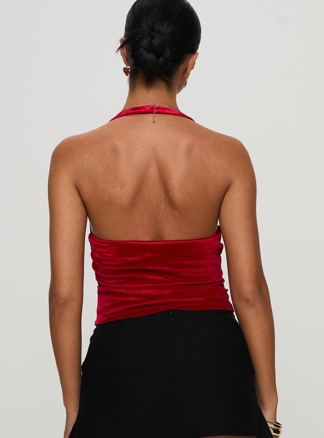 Tuberose Halter Top Red