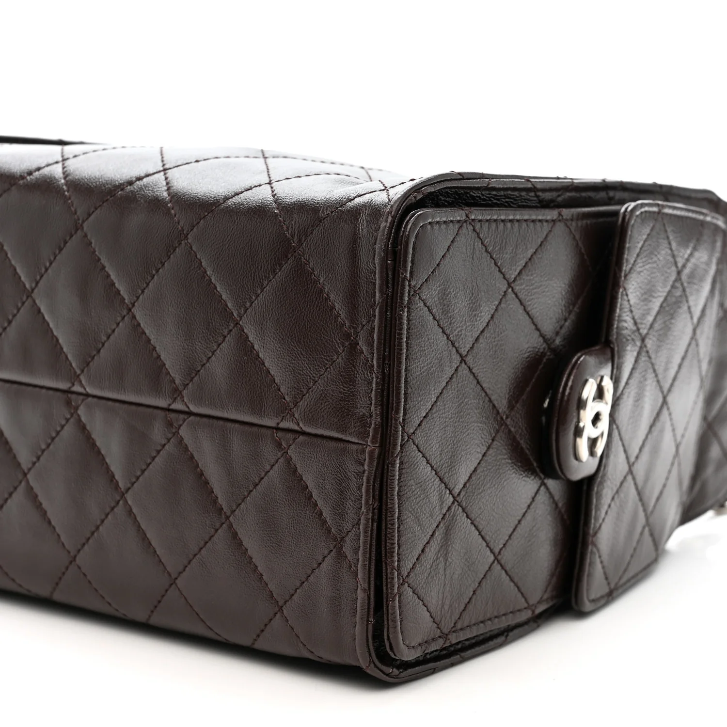 Caviar Quilted Small Chanel 25 Handbag Dark Brown - Top Club