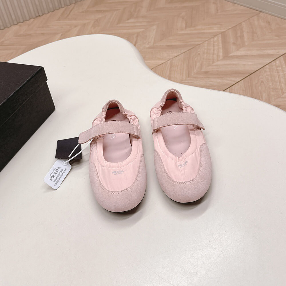PRADA Re-Nylon and suede ballet flats - Top Club