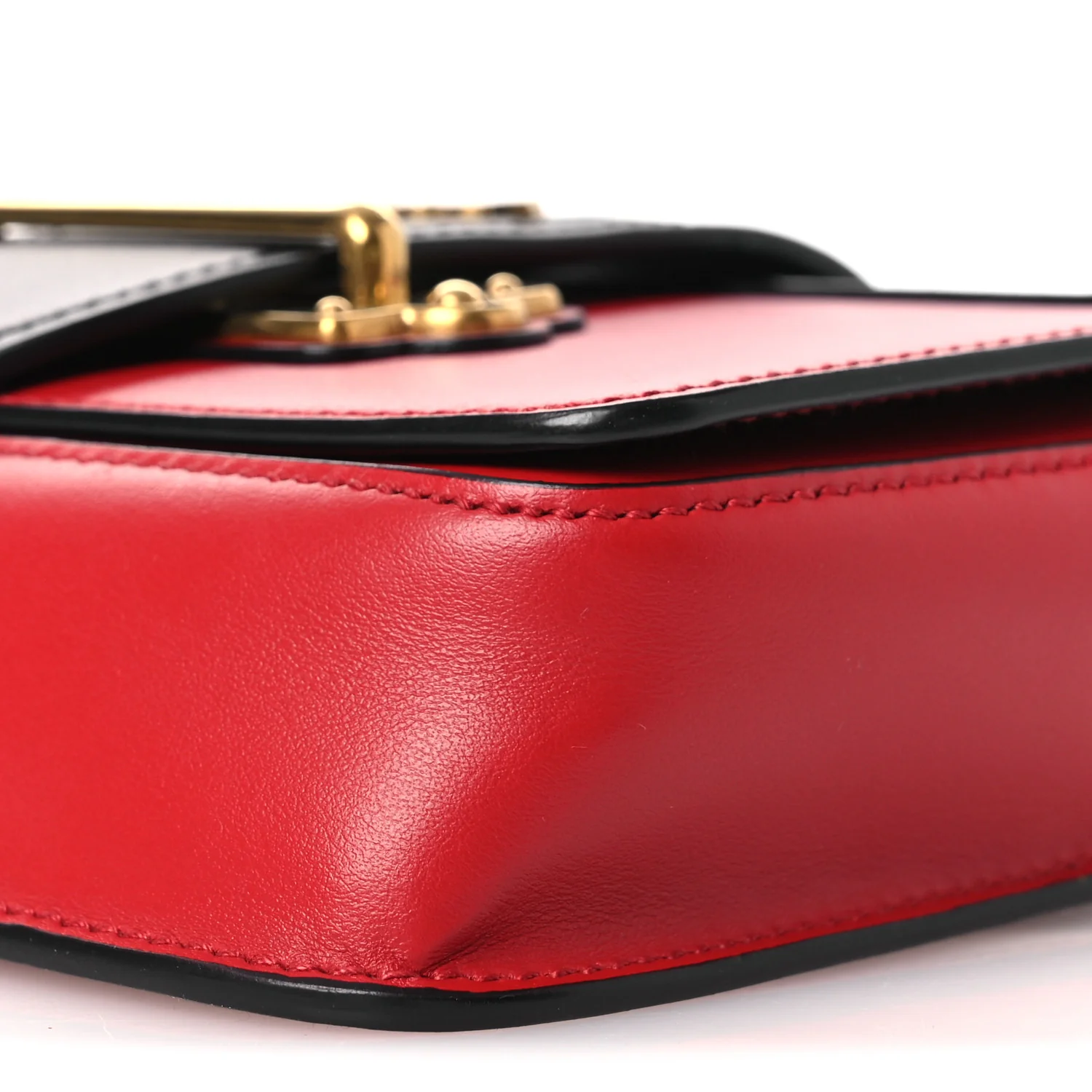 Saffiano City Calf Cahier Belt Bag Fuoco Black - Top Club