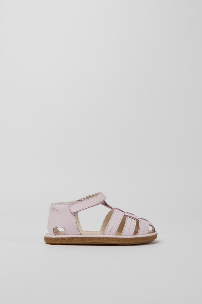 Miko Pink Leather Sandals for Girls