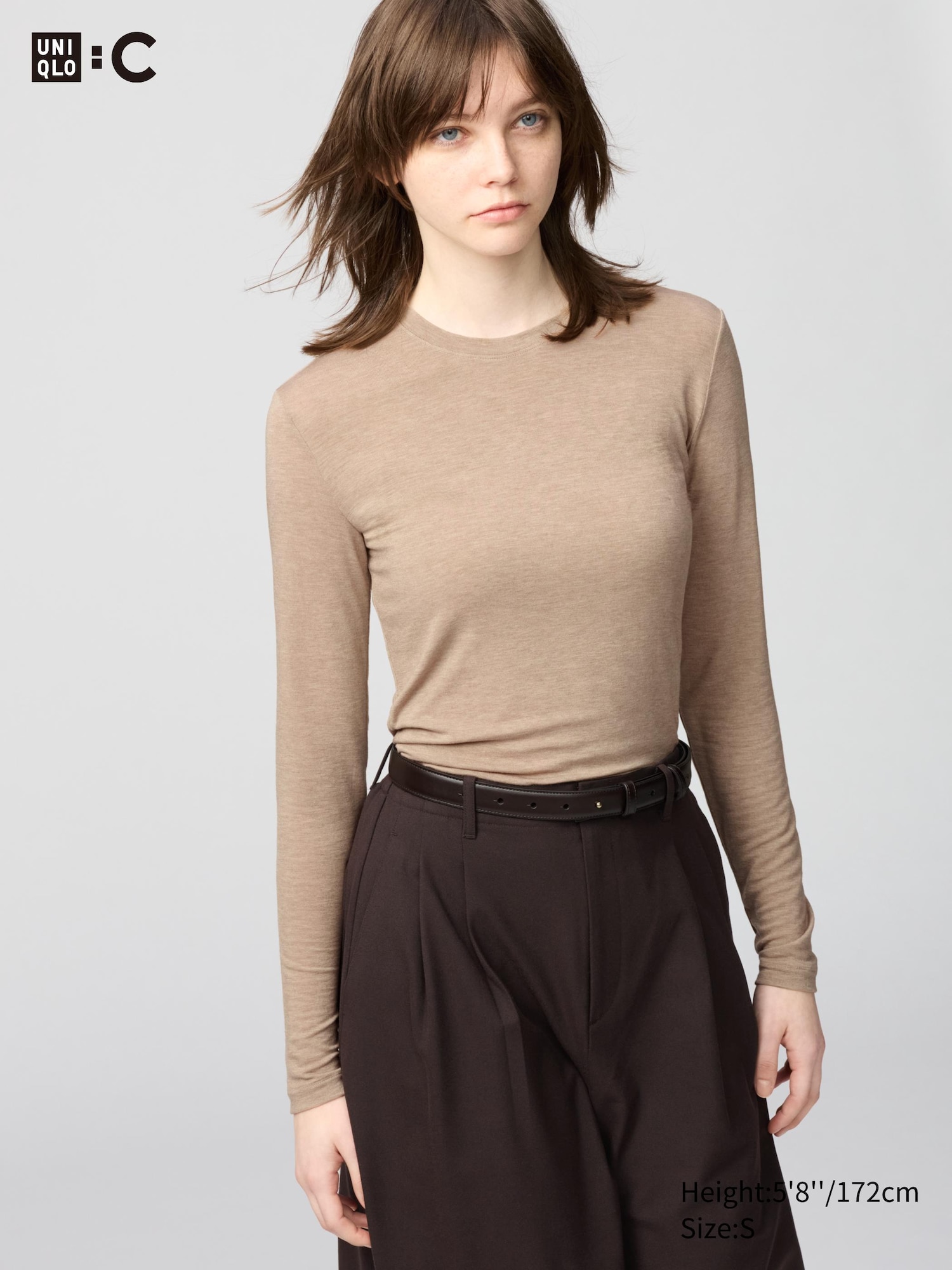 UNIQLO : C HEATTECH EXTRA WARM Cashmere Blend Crew Neck Long Sleeve T-Shirt