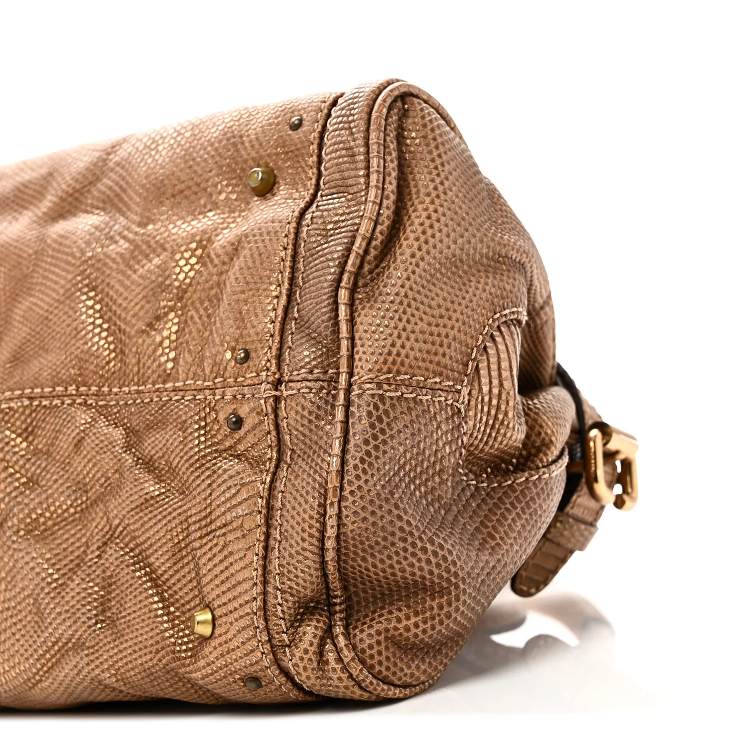 Lizard Medium Paddington Satchel Bronze - Top Club