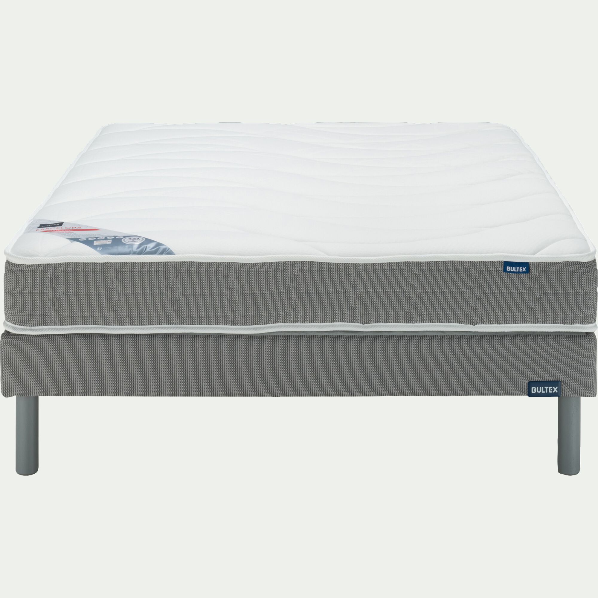 CASA - Ensemble bultex matelas équilibré en mousse et sommier ferme