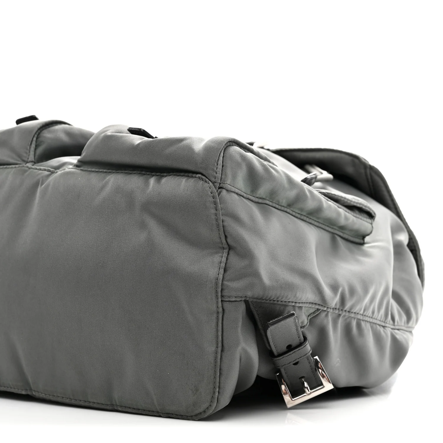 Tessuto Nylon Saffiano Medium Backpack Anthracite - Top Club