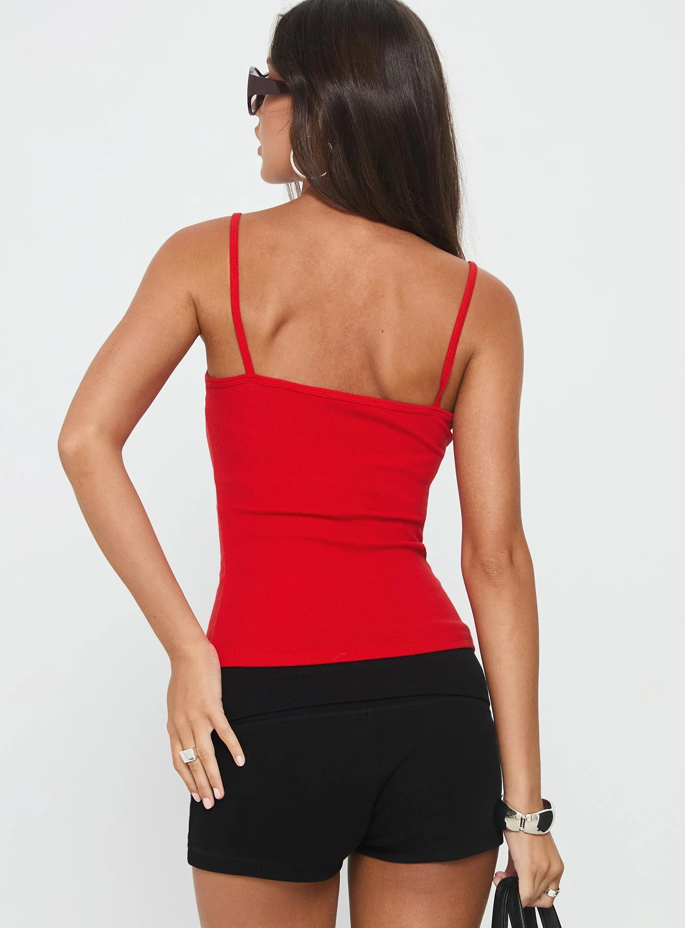 Baseline Longline Tank Top Red