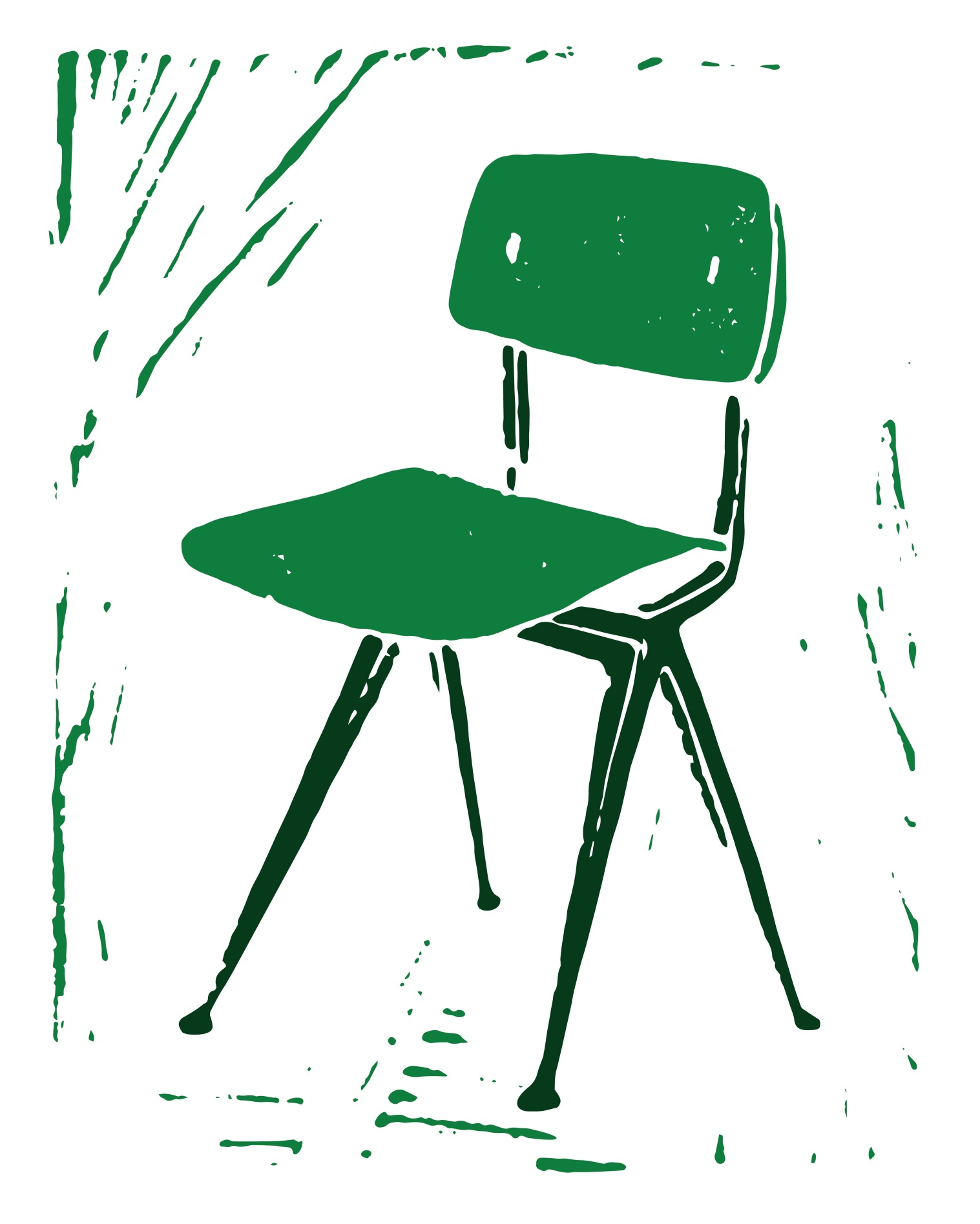 Poster Result Chair Green 30 x 40 cm