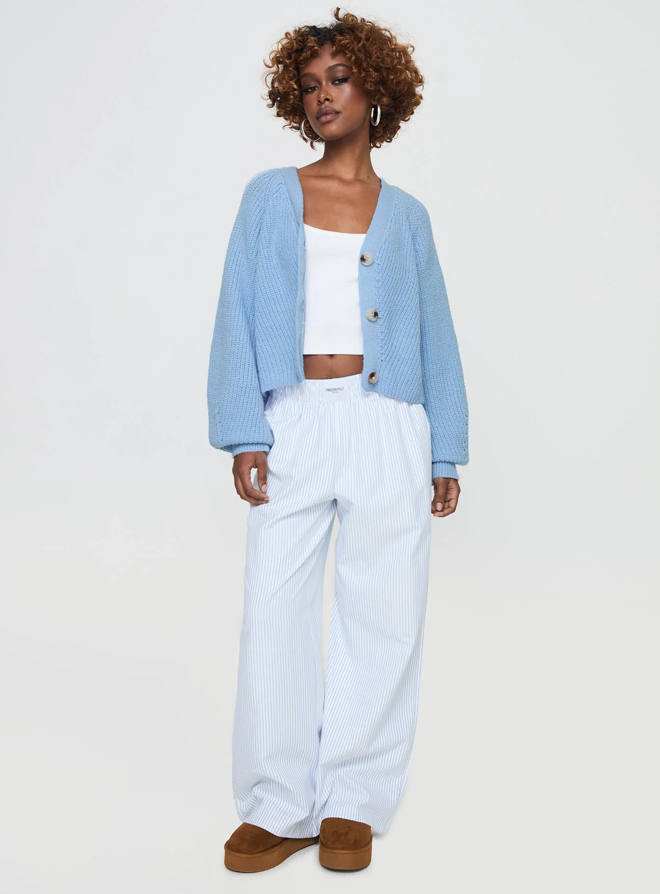 Leskie Cardigan Pale Blue