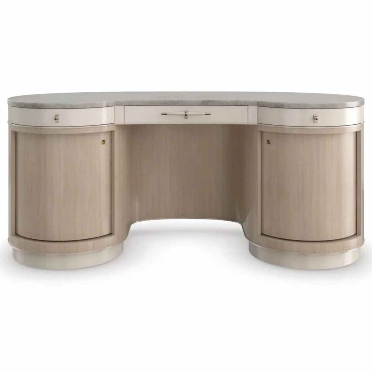 Luxury Dressing Table Gray / Brown / Gold 171 cm - Hotel & Bedroom Furniture