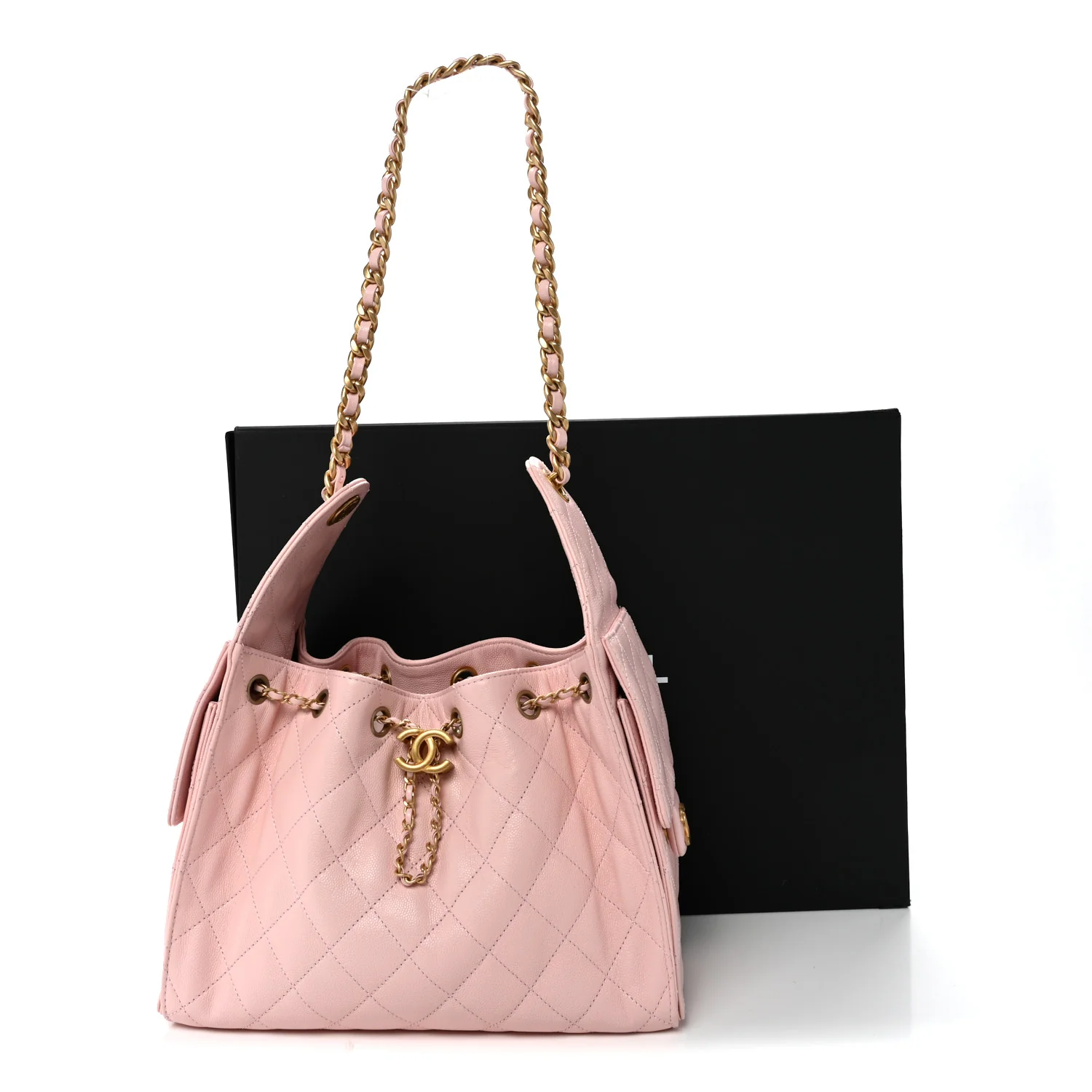 Caviar Quilted Small Chanel 25 Handbag Light Pink - Top Club