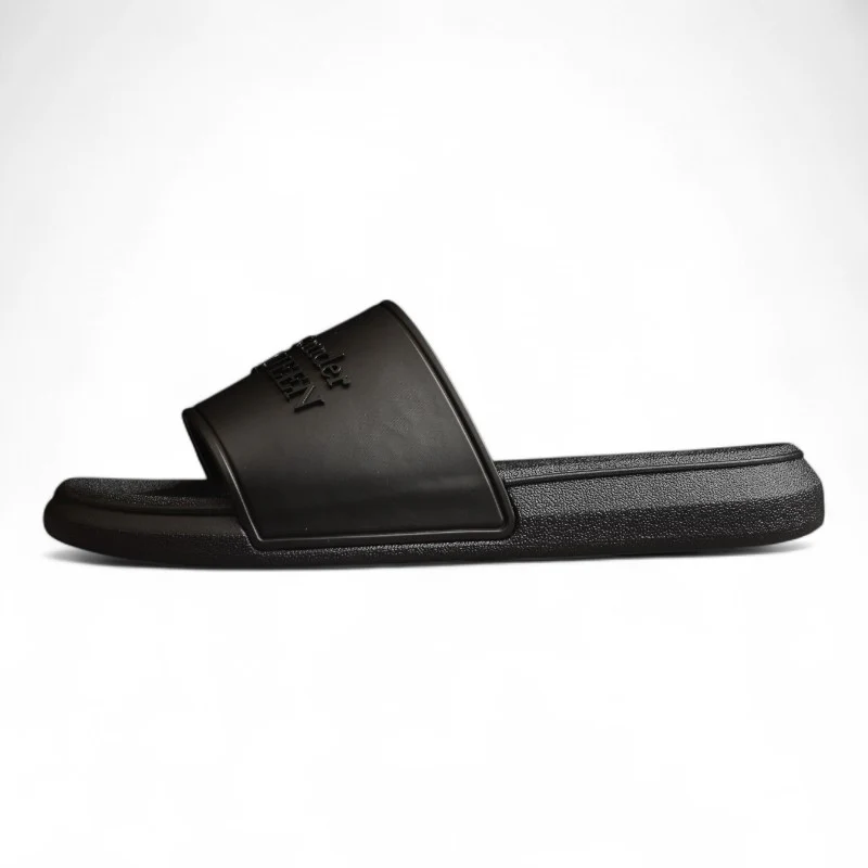 Alexander McQueen Pool Slide in Black - Sneaker Replica Workshop