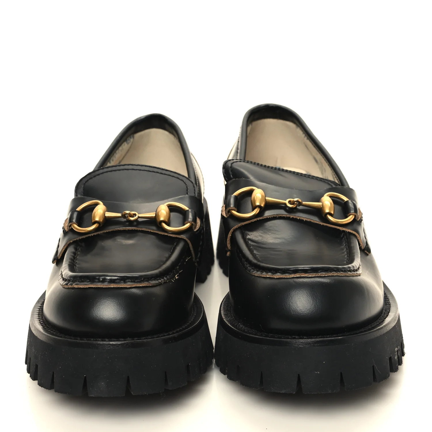 Cordovan Lux Womens Harald Horsebit 25mm Platform Loafers 36 38 Black - Top Club