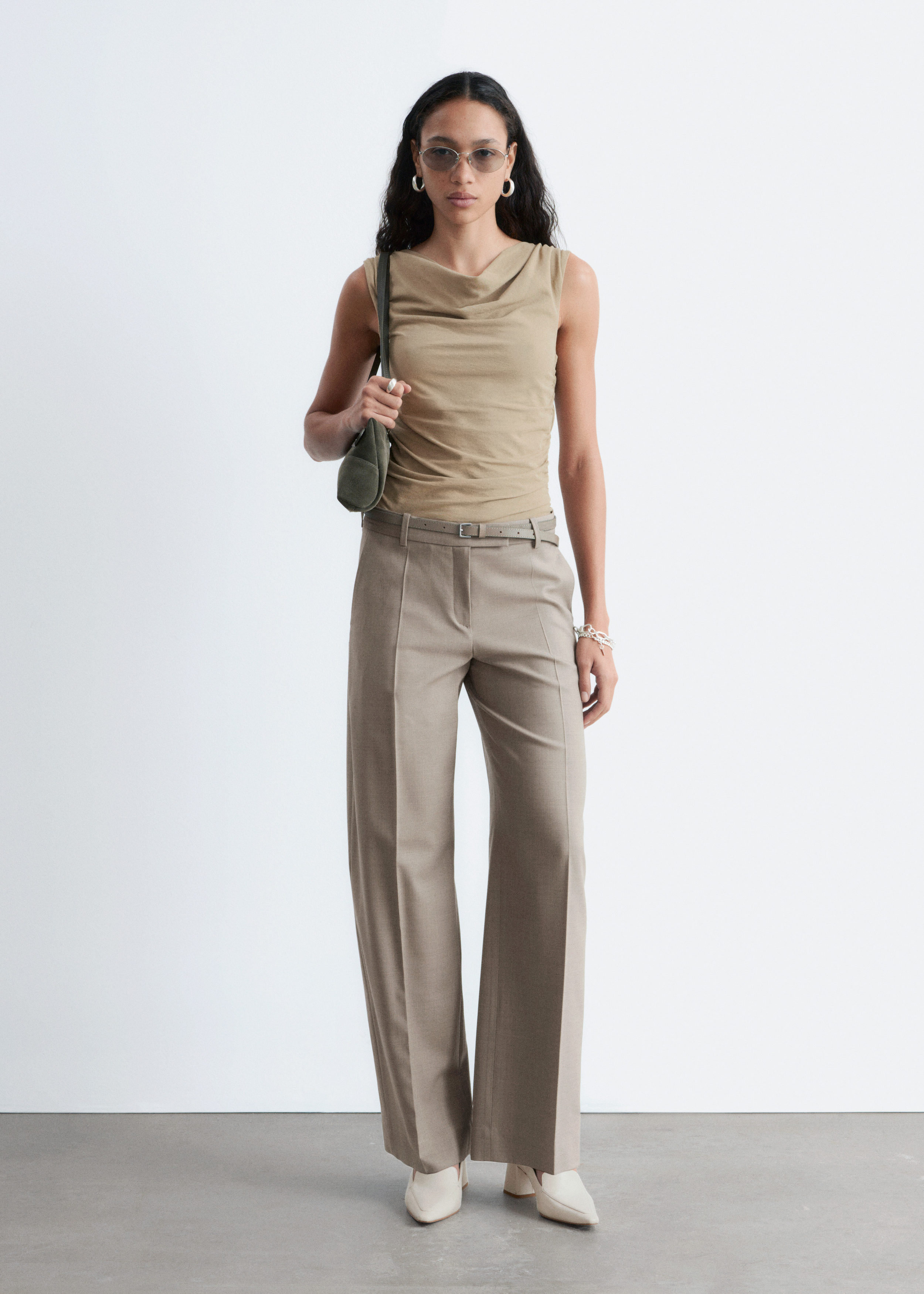 & Other Stories DRAPED COWL-NECK TOP
