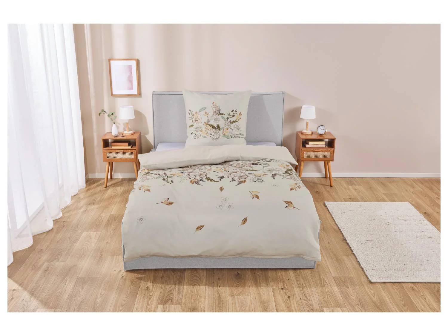 LIVARNO home Parure de lit en satin, 140 x 200 cm