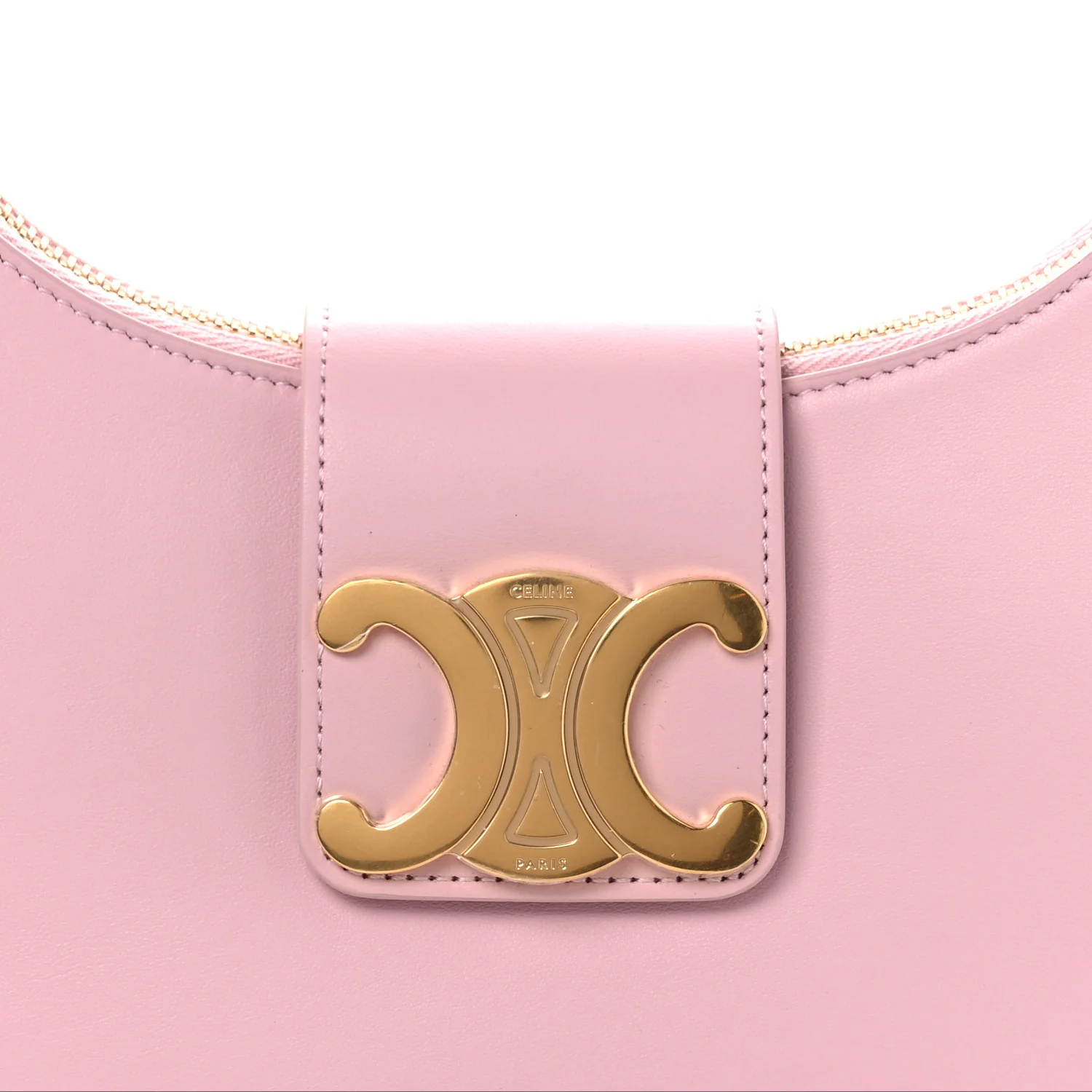 Smooth Calfskin Medium Strap Ava Triomphe Shoulder Pastel Pink - Top Club