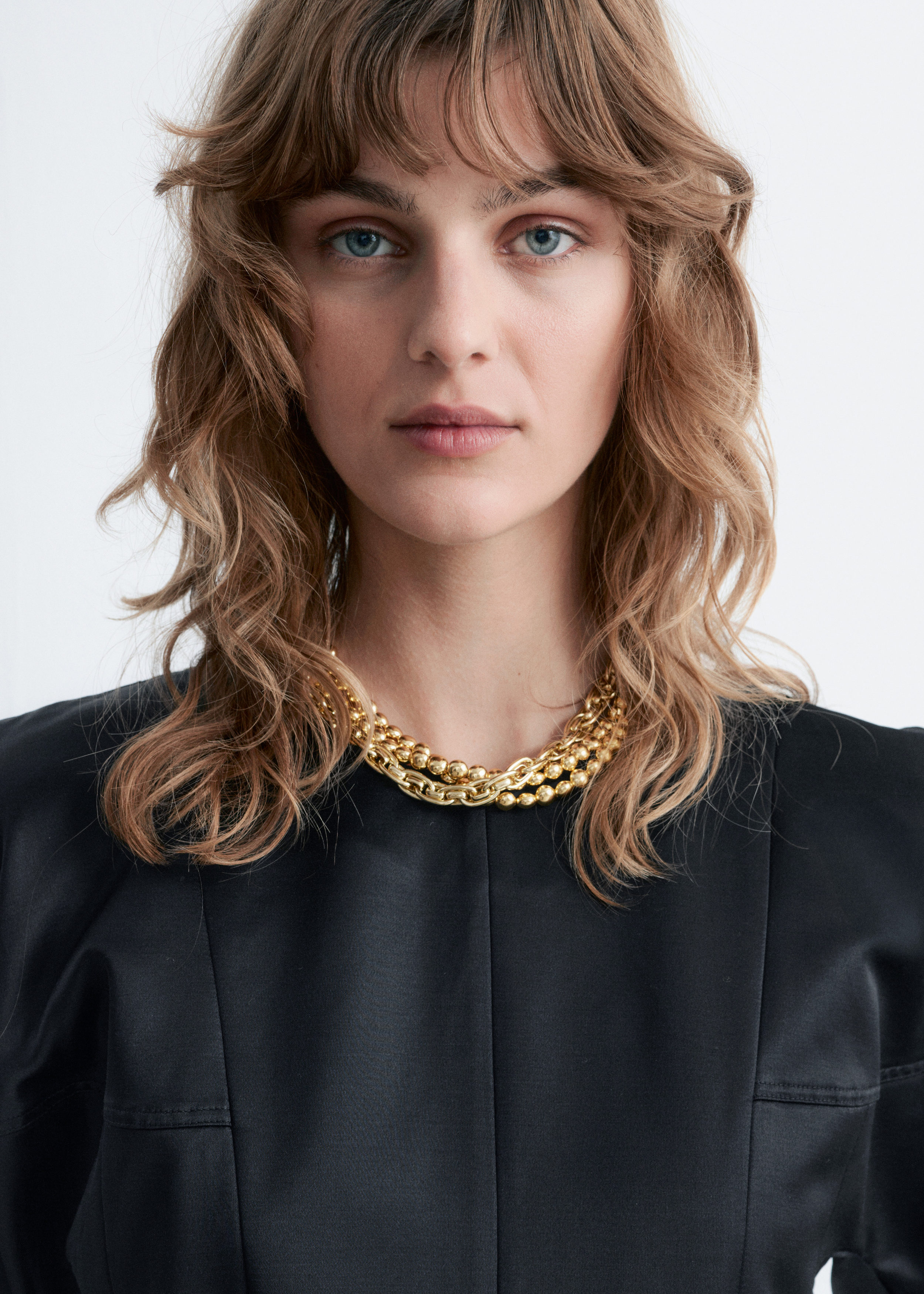 & Other Stories SATIN PUFF-SLEEVE TOP