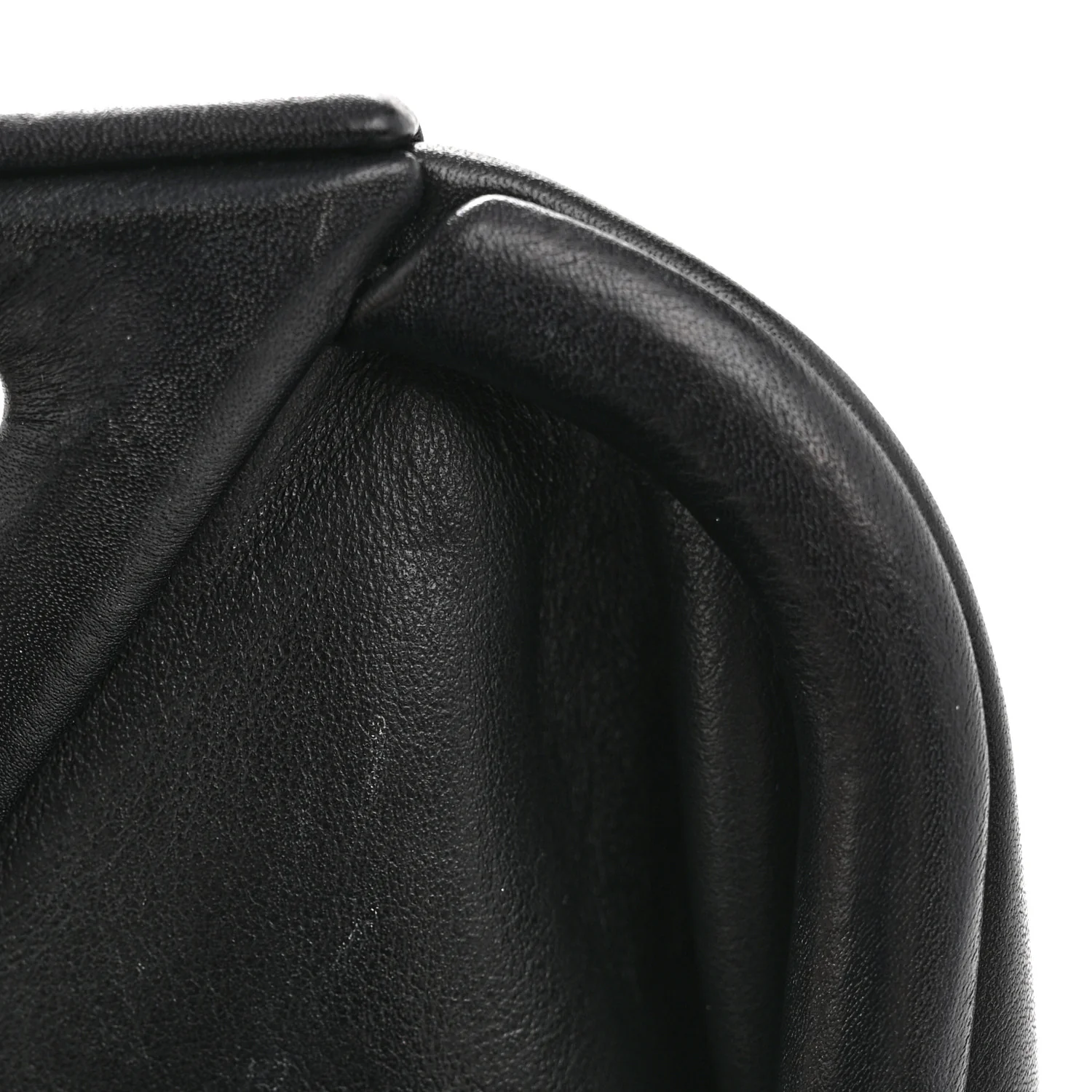 Calfskin Small The Point Triangle Bag Black - Top Club