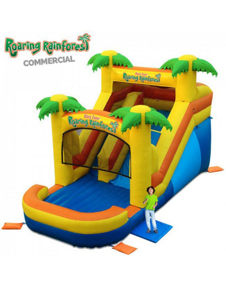 Roaring Rainforest 14 inflatable commercial slide